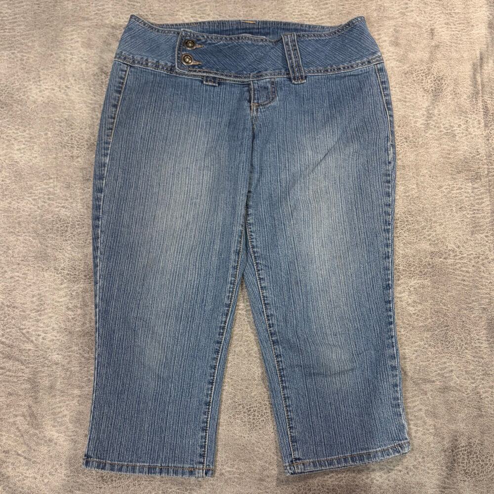 Y2k Mid Wash Capri Jeans